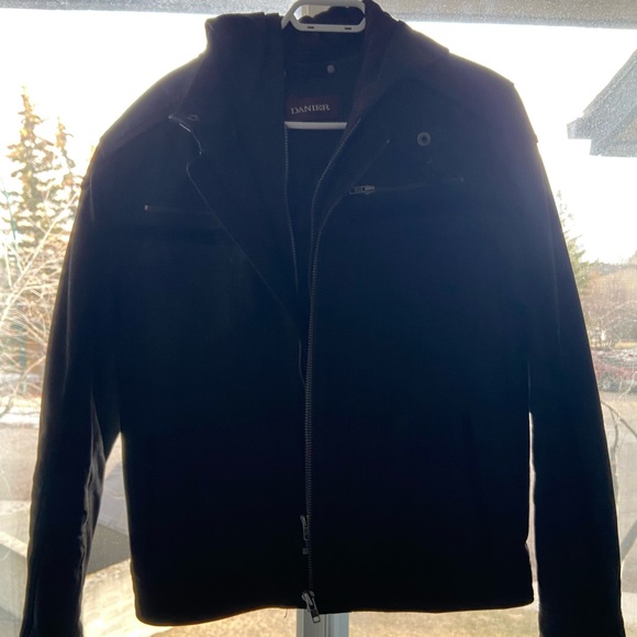 Danier Hooded Mens Leather Jacket (M) $50 - Picture 2 of 9